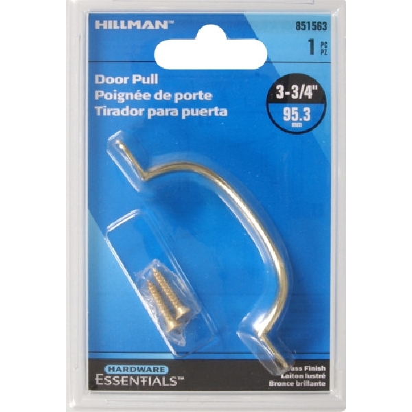 Hardware Essentials 851563 Utility Pull, 3-3/4 in L Handle, Brass - 3