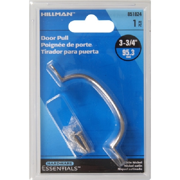 Hardware Essentials 851824 Utility Pull, 3-3/4 in L Handle, Satin Nickel