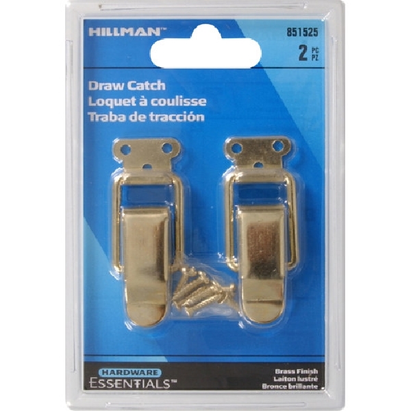 Hardware Essentials 851525 Draw Catch, Steel, Brass