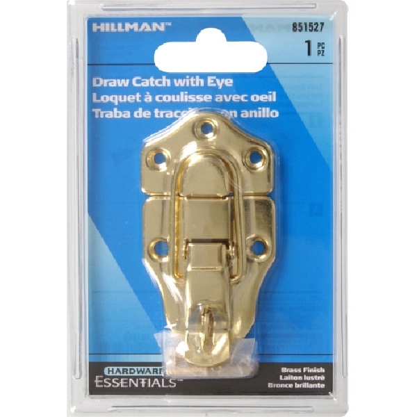 Hardware Essentials 851527 Draw Catch, Brass, Steel