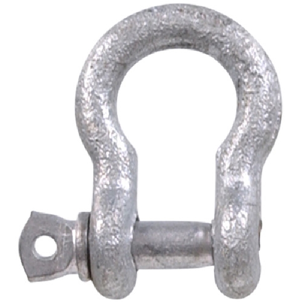 322050 Anchor Shackle Chain Link, 1/4 in Trade, 0.5 ton Working Load, Steel, Galvanized