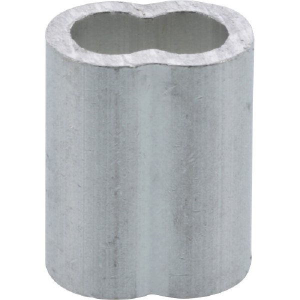 HILLMAN 405896 Rope Ferrule, 1/8 in Dia Cable, 1/2 in L, Aluminum, Plain Steel - 2