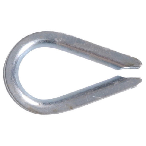 Hillman 322206 Wire Rope Thimble, 1/4 in Dimensions, Steel, Zinc-Plated