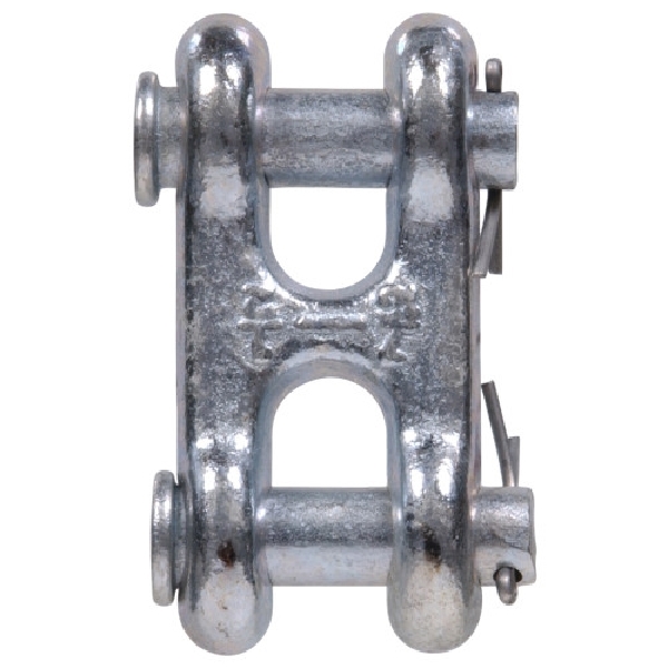 322040 Double Clevis Link, 1/4 to 5/16 in Trade, Forged Steel, Hot-Dipped Galvanized