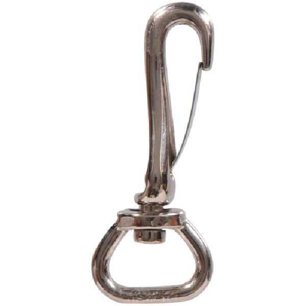Hardware Essentials 321450 Spring Snap, 5/8 x 2-1/2 in Dimensions, Brass, Nickel-Plated, 1 EA