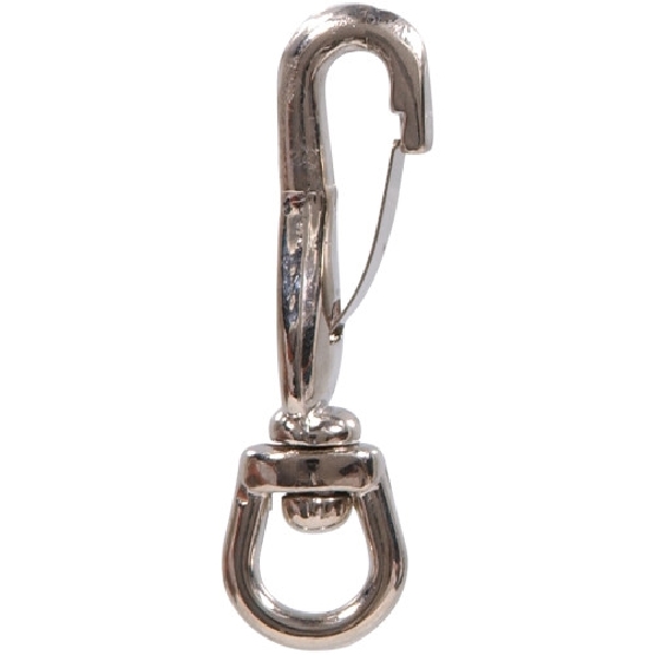 Hardware Essentials 321454 Spring Snap, 1/4 x 2 in Dimensions, Brass, Nickel-Plated, 1 EA