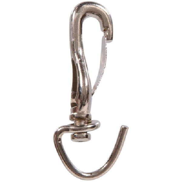 Hardware Essentials 321466 Spring Snap, 3/8 x 2-1/2 in Dimensions, Brass, Nickel-Plated, 1 EA