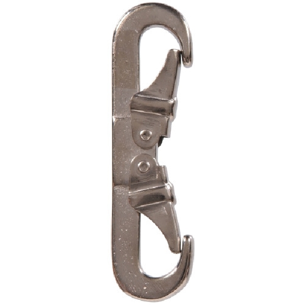 Hardware Essentials 321480 Snap Hook, 5/16 x 3-7/8 in Dimensions, Brass, Nickel-Plated, 1 EA