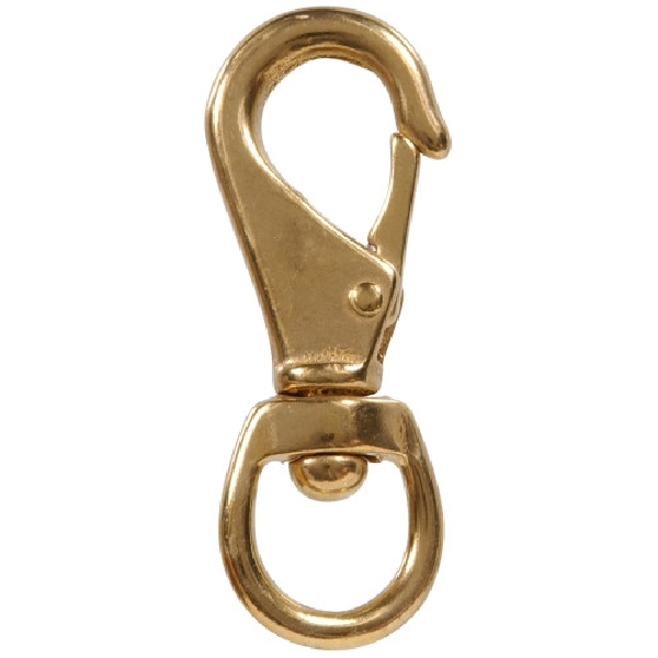 Hardware Essentials 321510 Snap Hook, 5/8 x 3-3/16 in Dimensions, Brass, 1 EA