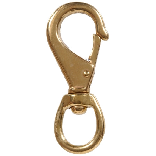 Hardware Essentials 321512 Snap Hook, 11/16 x 3-11/16 in Dimensions, Brass, 1 EA