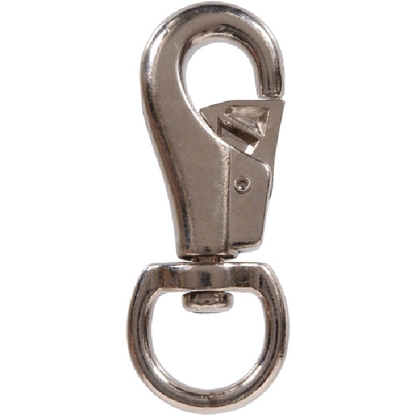 Hardware Essentials 321528 Animal Snap, 7/8 x 4 in Dimensions, Brass, Nickel-Plated, 1 EA