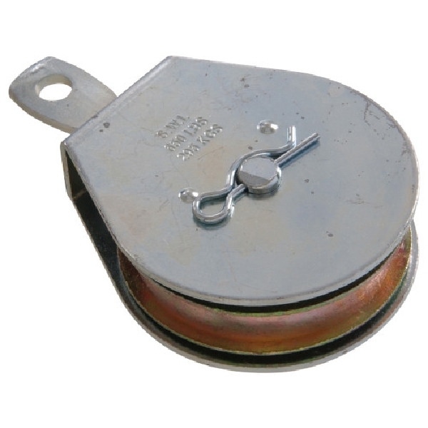 Hillman 852490 Awning Pulley, 3 in Sheave, Swivel Attachment, Zinc-Plated