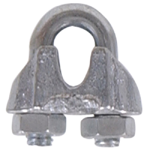 Hillman 321730 Wire Rope Clip, 1/8 in Dia Wire Rope, Steel, Zinc