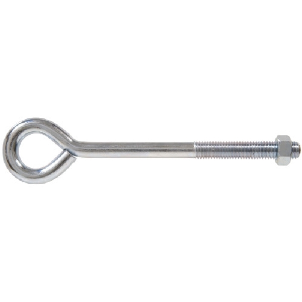 Hardware Essentials 320776 Eye Bolt with Nut, 5/8-11 Thread, Coarse Thread, 1.269 in ID x 2.26 in OD Dia Eye, Steel