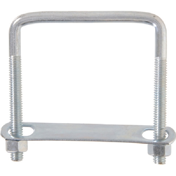Hardware Essentials 320910 U-Bolt, 5 in L Inside, 3.63 in W Inside, 3/8-16 Thread, Steel, Zinc-Plated, 1 EA