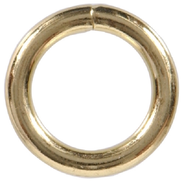 Hillman 321698 Welded Ring, 1 in Dia Ring, 0.177 in Wire, Brass