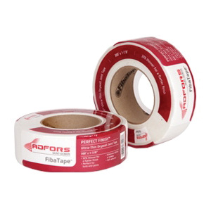 Adfors FibaTape Perfect Finish FDW8192-U Ultra-Thin Drywall Tape, 300 ft L, 1-7/8 in W, White