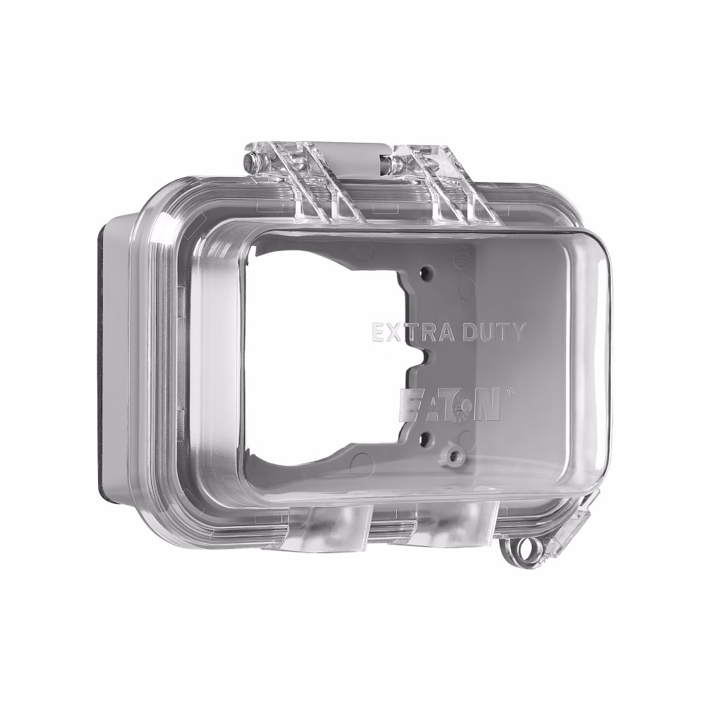 EATON WIU-1HX Weatherproof Box, 5.85 in W, 3.29 in D, 4.65 in H, Surface Mounting, Polycarbonate, Gray - 3