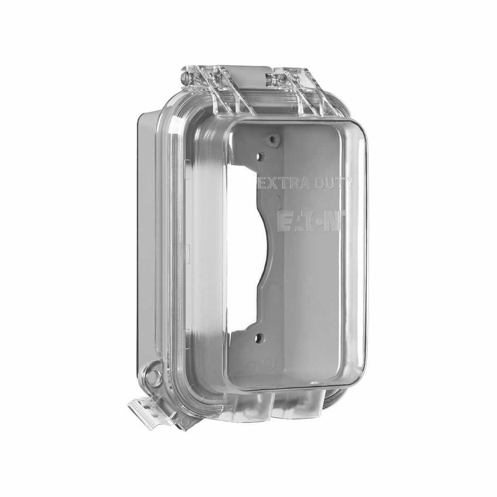 EATON WIU-1VX Weatherproof Box, 4-1/4 in W, 6.05 in H, Surface Mounting, Polycarbonate, Gray - 2