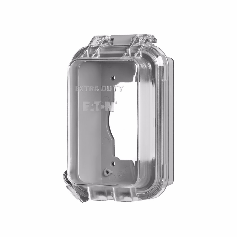 EATON WIU-1VX Weatherproof Box, 4-1/4 in W, 6.05 in H, Surface Mounting, Polycarbonate, Gray - 3