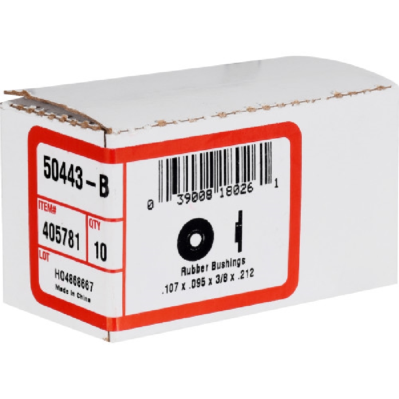 Rubber Bushing, 0.095 in Diameter 0.107 in Gauge, Hillman - 3