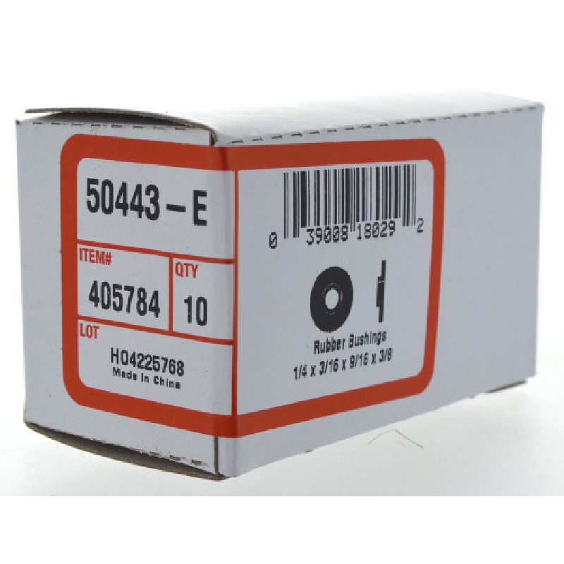 Rubber Bushing, 3/16 in Diameter 1/4 in Gauge, Hillman - 3