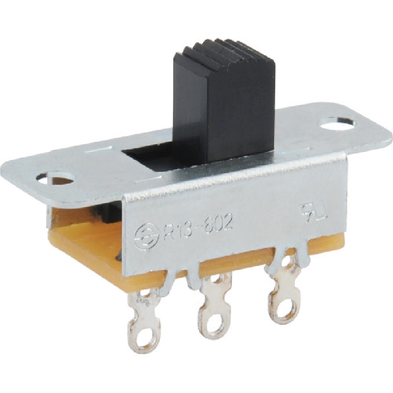 Hillman 393330 Slide Switch, SPDT, 3 to 6 A, 125 to 250 V, Black