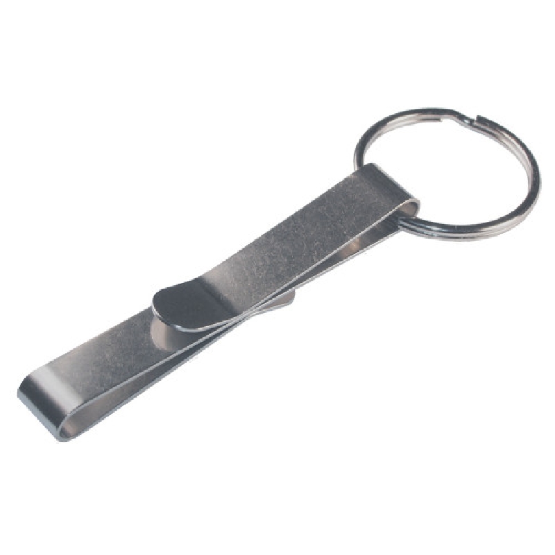 701282 Belt Key Clip, Split Ring, 1-1/4 in Ring, Stainless Steel Case