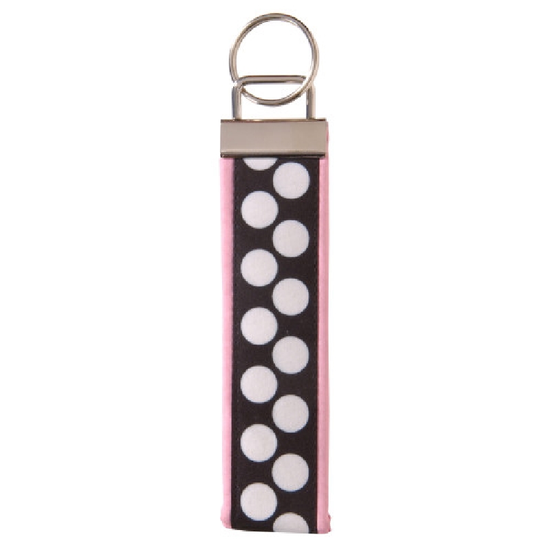 Hillman 870657 Key Chain, Funky Wristlet, Split Ring, 1 in Ring, Fabric Case
