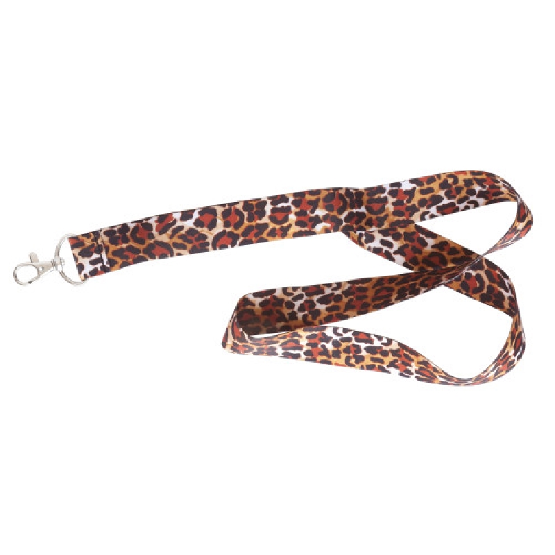 Hillman 711477 Lanyard, Leopard Print Neck, Polyester, Swivel Hook End, 1/PK