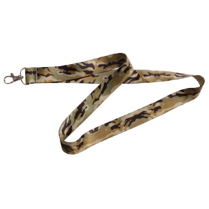 Hillman 711480 Lanyard, 20 in L, Polyester, Camouflage, Swivel Hook End