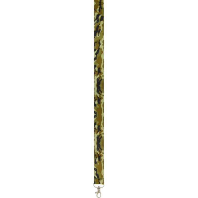 Hillman 711480 Lanyard, 20 in L, Polyester, Camouflage, Swivel Hook End