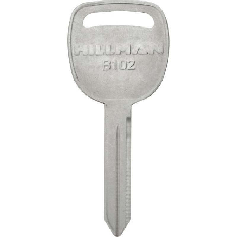 HILLMAN 86120 Key Blank, Brass, Nickel-Plated, For: GM B-102 Locks - 1