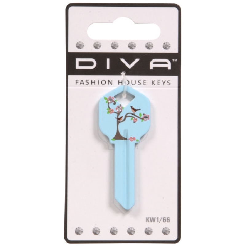 Hillman 87030 Key Blank, Birds in a Tree, Brass, Nickel, For: Kwikset 66 KW1 Locks
