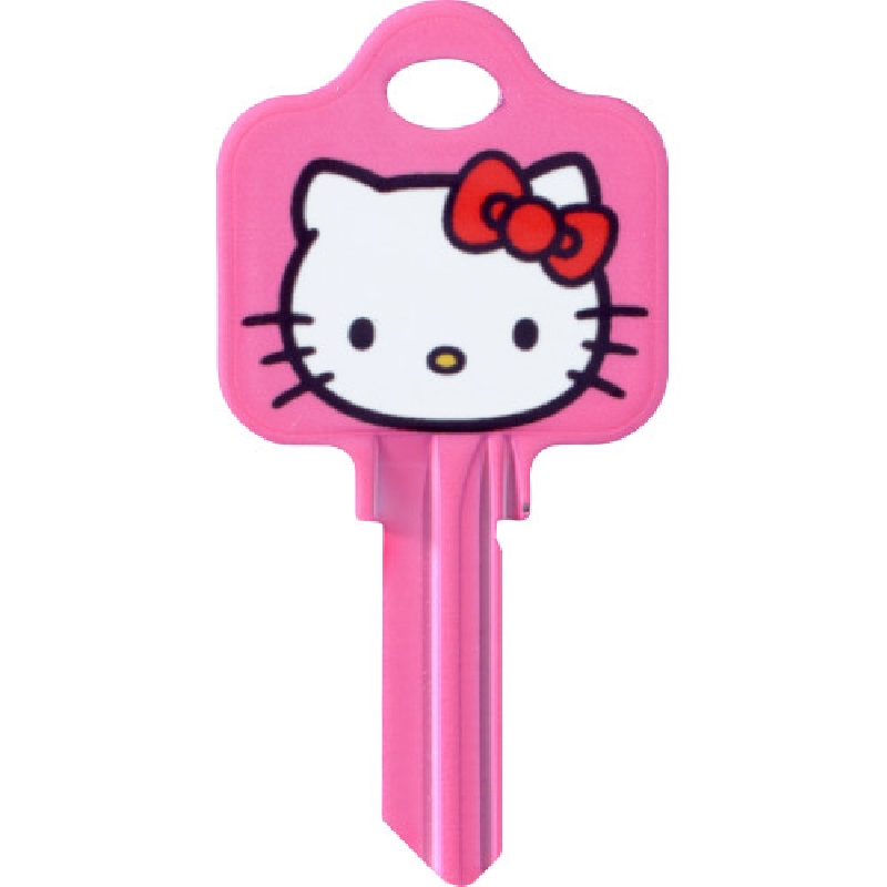 Hillman 87668 Key Blank, Hello Kitty, Brass, Nickel, For: Schlage/68 SC1 Locks