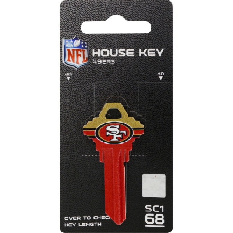 Key Blank, Hillman, Schlage, NFL San Francisco 49ers, SC1/68 - 2