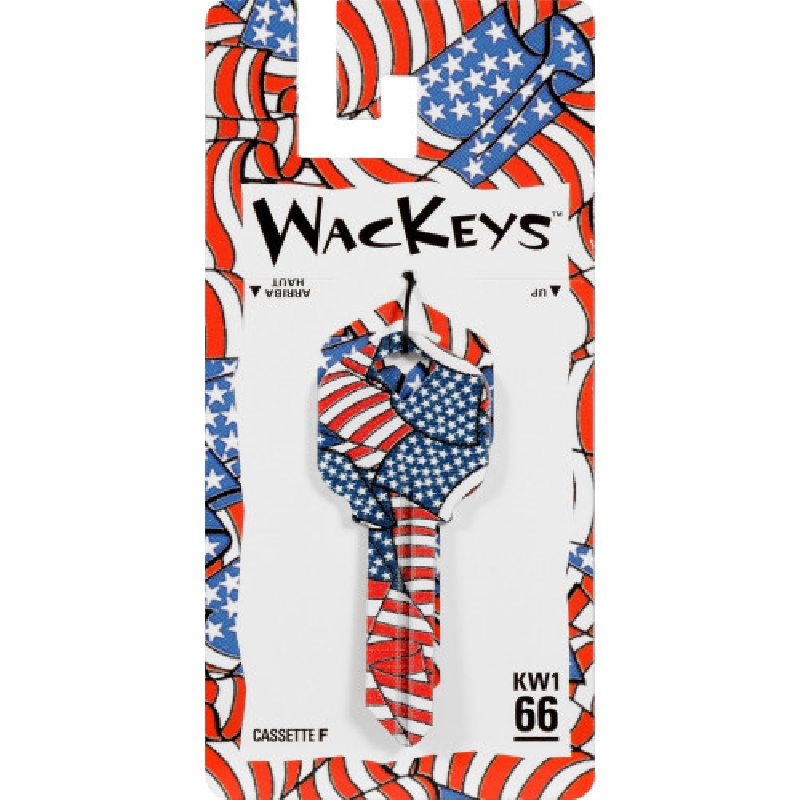 Key Blank, Hillman, Kwikset, WacKey American Flag, KW1/66 - 2