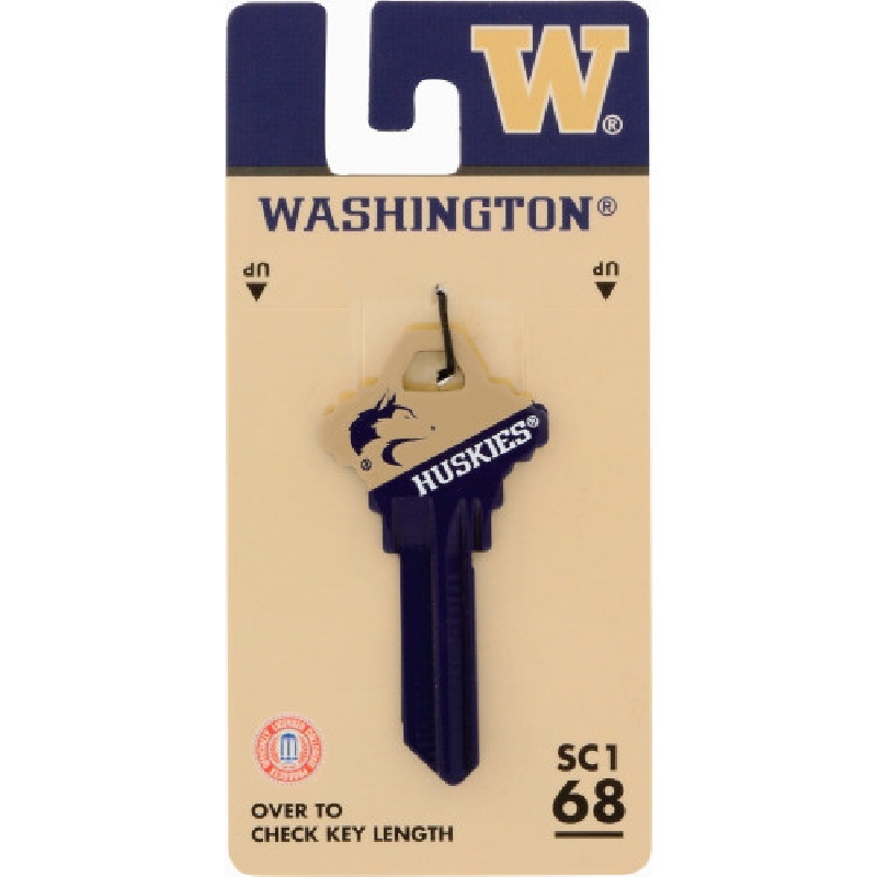 Key Blank, Hillman, Schlage, NCAA University of Washington, SC1/68 - 2