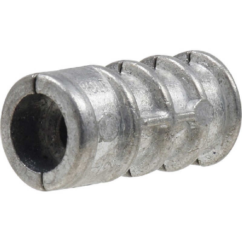 370188 Lag Screw Shield, 1/4 in Dia, Long, 75 lb, Zinc, Steel