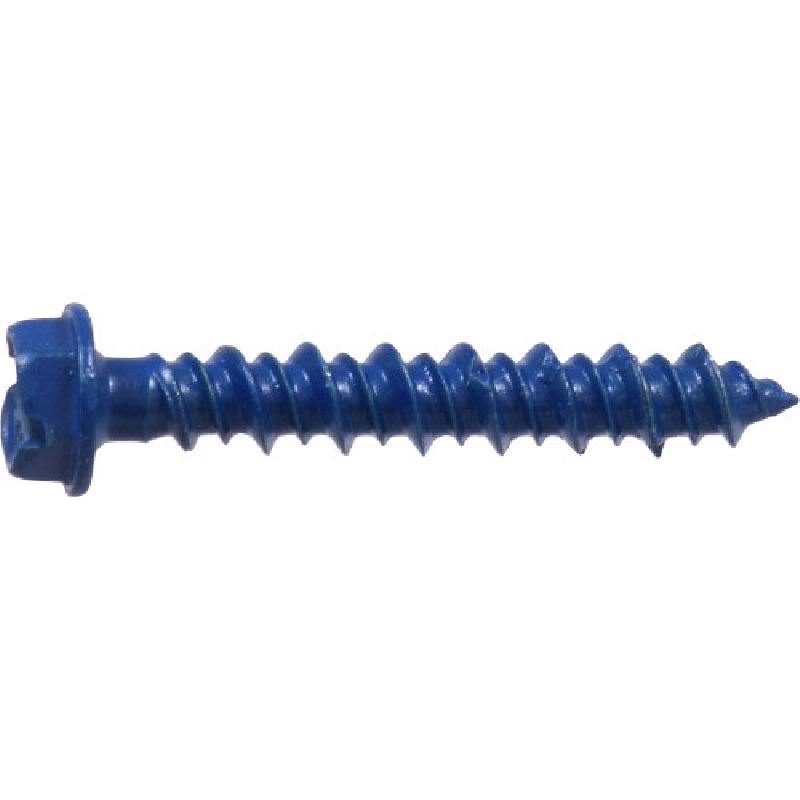 Hillman 41553 Concrete Screw Anchor, 3/16 in Dia, 1-1/4 in L, Steel, 25/PK