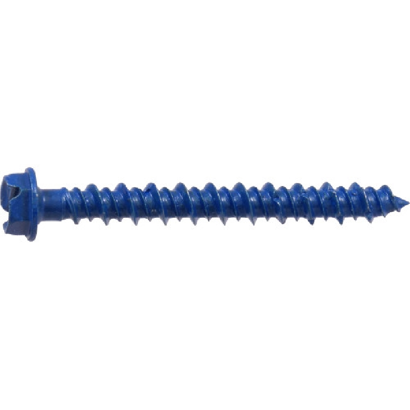 Hillman 41554 Concrete Screw Anchor, 3/16 in Dia, 1-3/4 in L, Steel, 25/PK