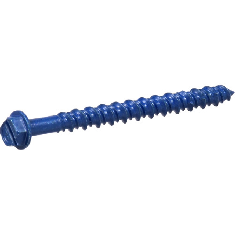 41555 Concrete Screw Anchor, 3/16 in Dia, 2-1/4 in L, Steel, 20 PK