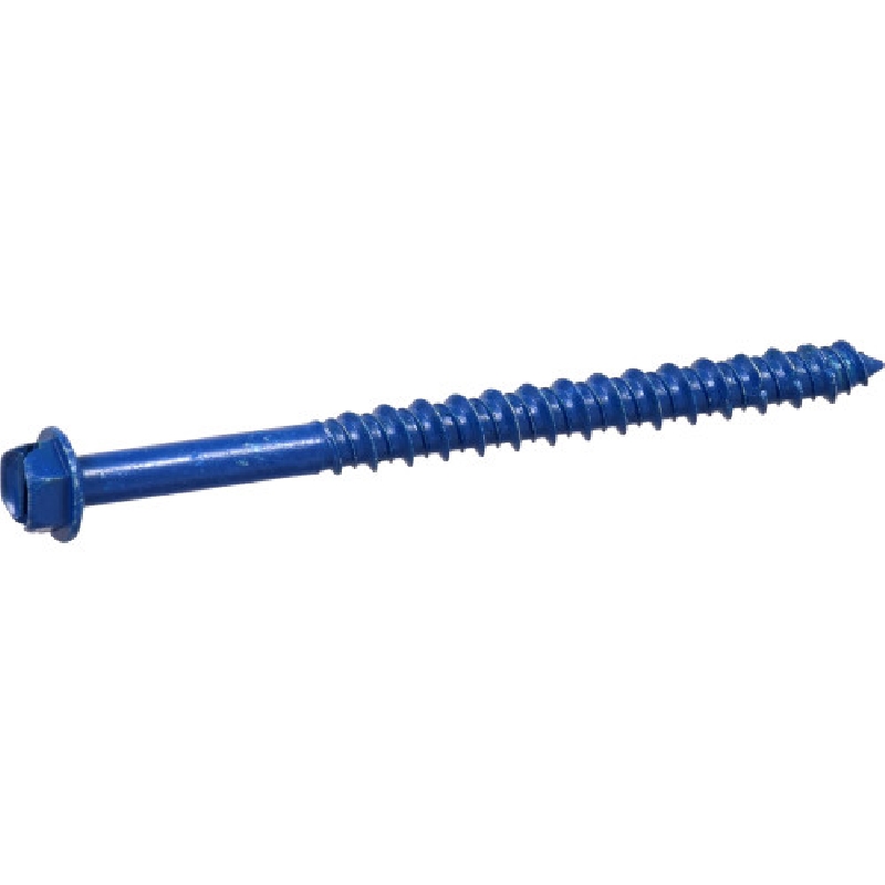 41563 Concrete Screw Anchor, 1/4 in Dia, 3-1/4 in L, Steel, 10 PK