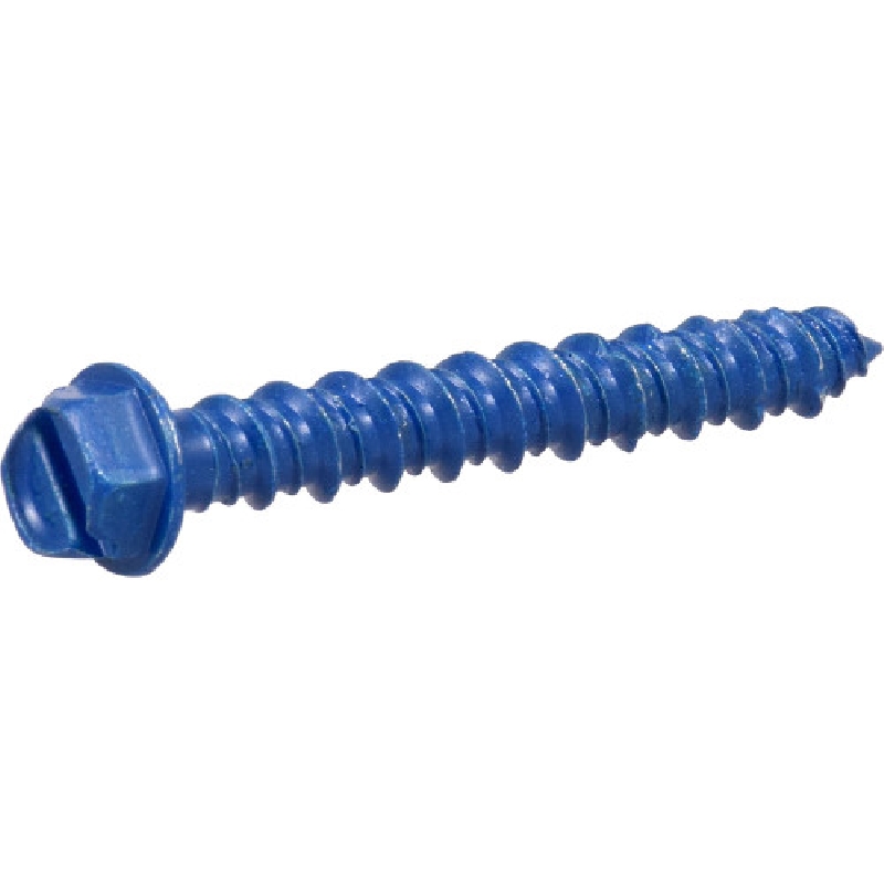 Hillman 8968 Concrete Screw Anchor, 1/4 in Dia, 1-3/4 in L, Steel, 5/PK