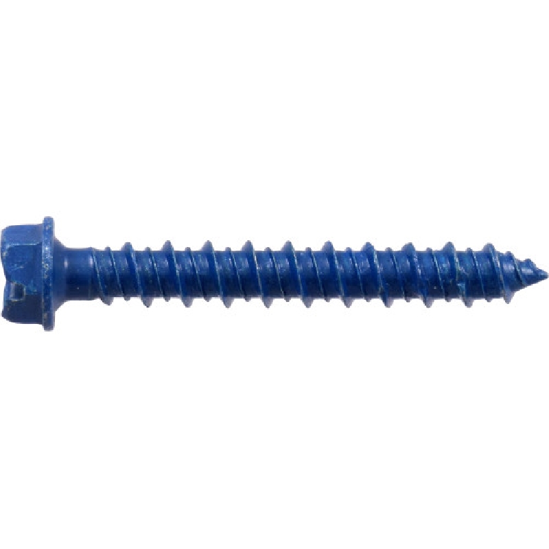 Hillman 8968 Concrete Screw Anchor, 1/4 in Dia, 1-3/4 in L, Steel, 5/PK