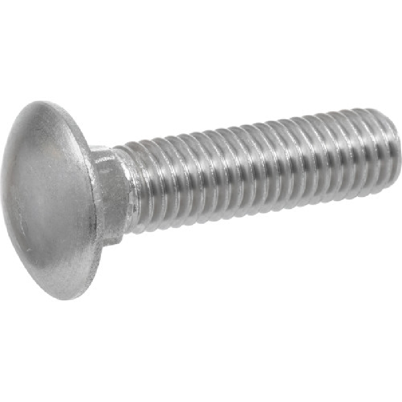 832664 Carriage Bolt, 1/2 in Thread, Coarse Thread, 3-1/2 in OAL, Stainless Steel
