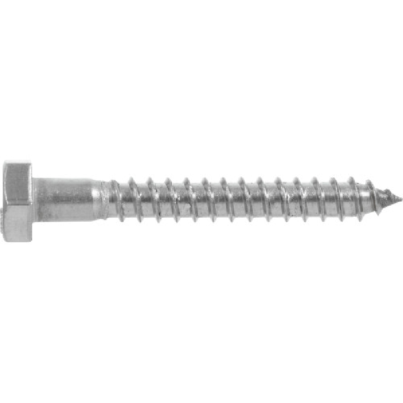 HILLMAN 832012 Lag Screw, 3 in OAL, Stainless Steel, Stainless Steel - 2