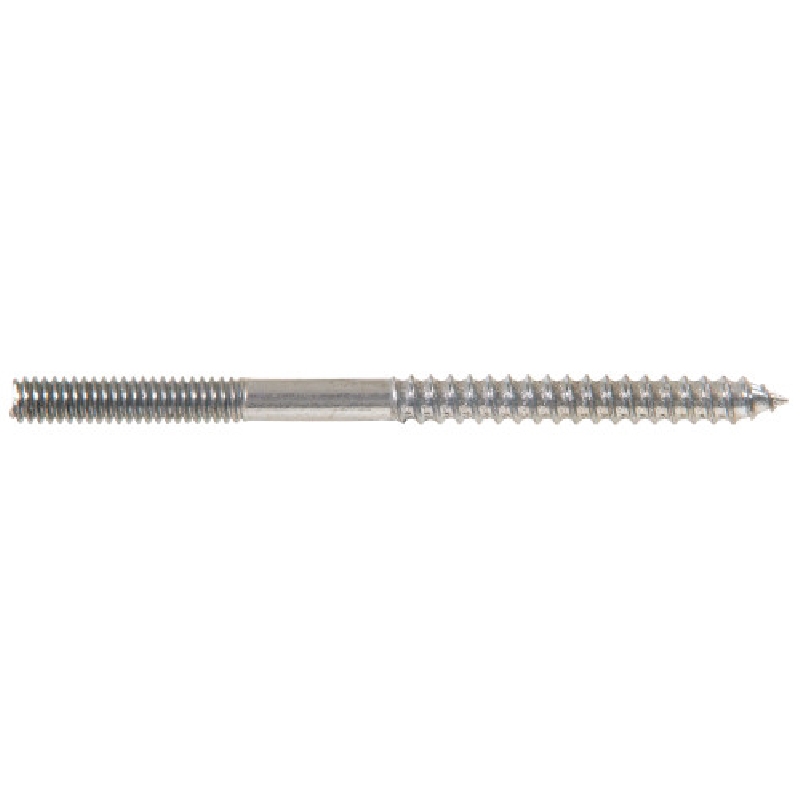 HILLMAN 731 Hanger Bolt, 2-1/2 in OAL, Zinc-Plated - 2