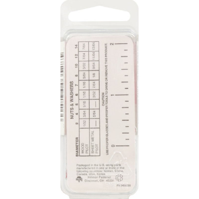 Pronged Tee Nut, Hillman, 1/4 in x 20, 4 pk - 3