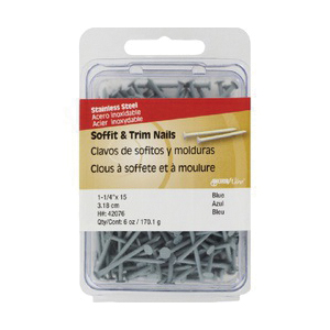 Trim Nails, Hillman, Stainless Steel, 1-1/4 in, 6 oz, Blue - 2
